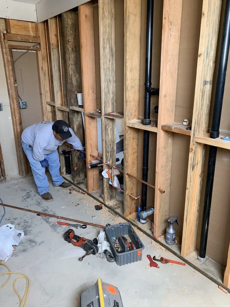 Commercial rough-in plumbing for Water Heater Replacement in Beacon Square